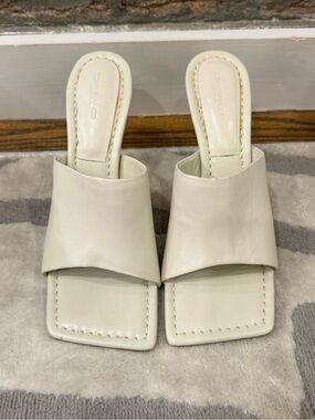 Tony Bianco Leather Square-Toe Heels